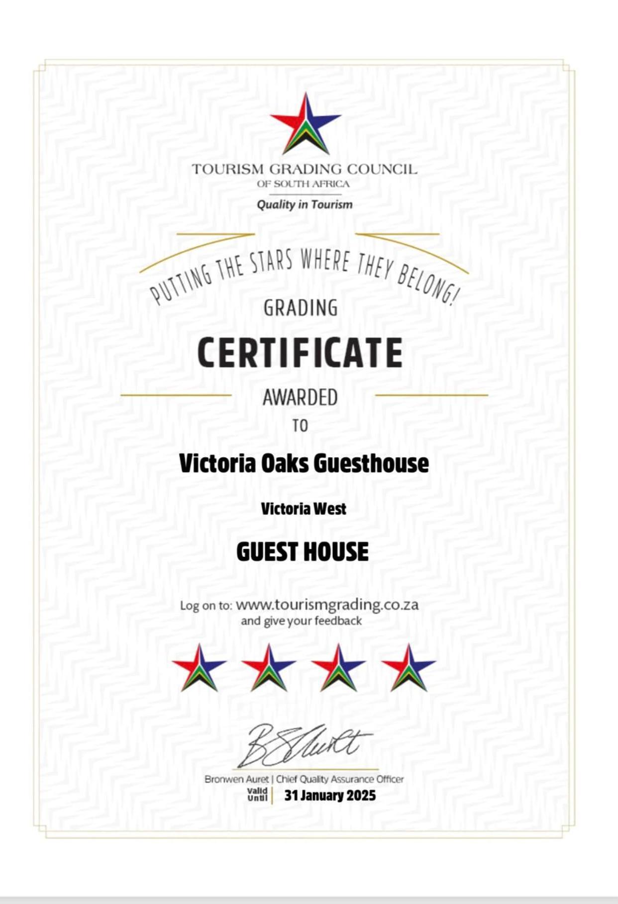 Victoria Oaks Guesthouse Victoria West Экстерьер фото